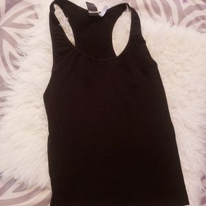 Stretchy black tank top